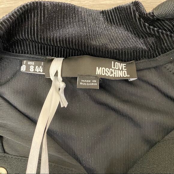 Love Moschino Black Corduroy Bomber Jacket Women’s IT 44 / US 10 NWT - Picture 10 of 10